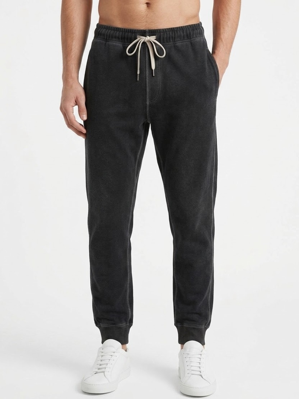 TANAKA The Sweatpants Black Designer Joggers Men's Medium